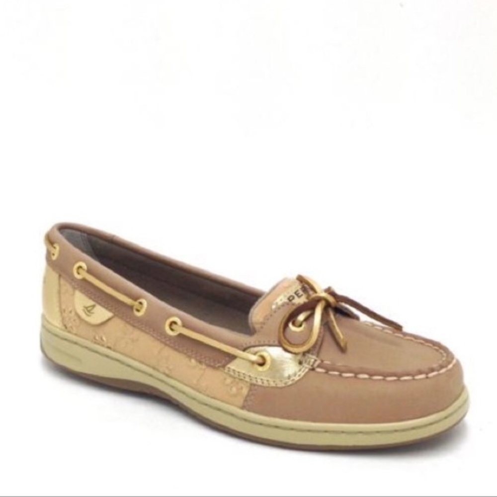 Sperry Topsider Gold Eyelet Boat Shoes Sz. 8